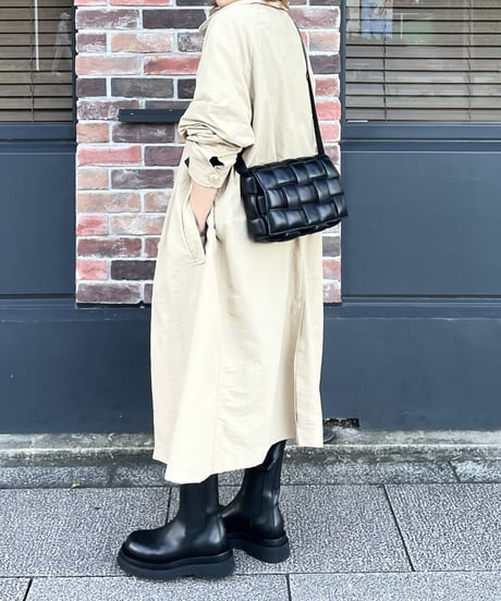 light soutien collar coat (black/beige)