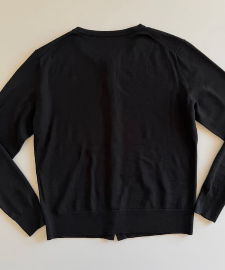 merino wool crew neck cardigan