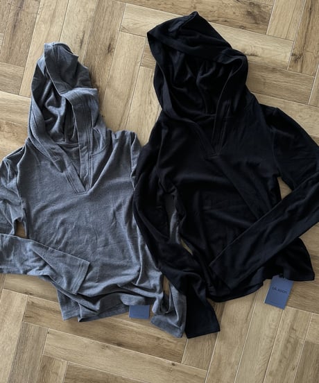 open collar hoodie tops