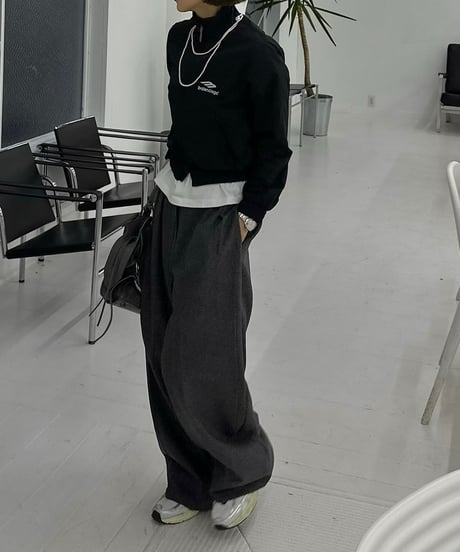 flannel wide slacks