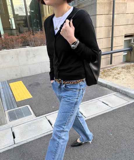 merino wool crew neck cardigan
