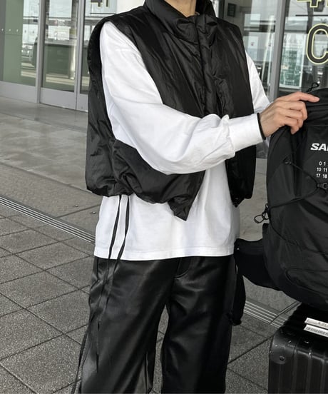 W name down vest black