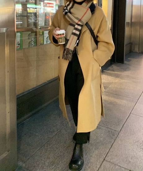 light melton coat(camel)