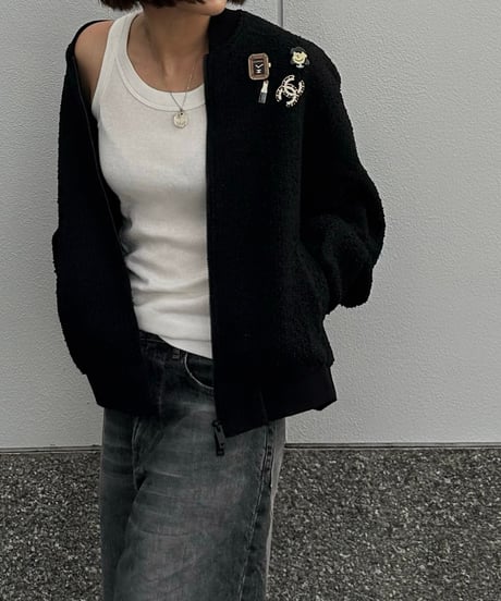 tweed blouson