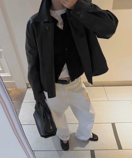 ok.soon×piccadilly cotton white painter pants