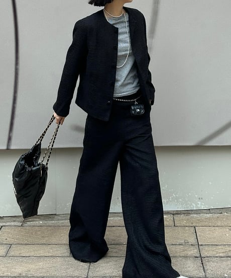 monotone tweed jacket
