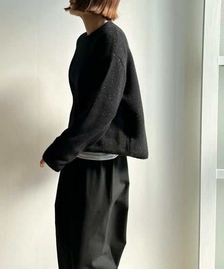 nep yarn high neck,round neck sweater