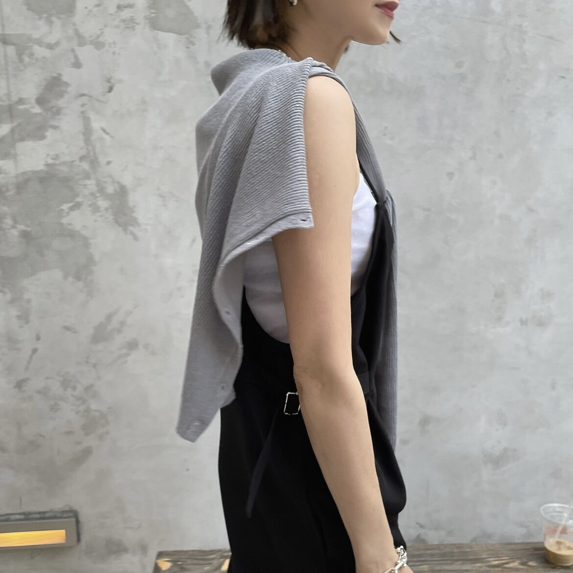 newサロペットblack (レギュラー,ロングレングス) | ok.soon