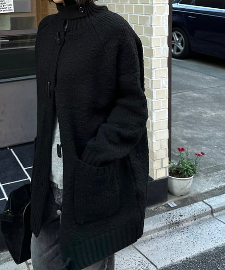 toggle button knit cardigan