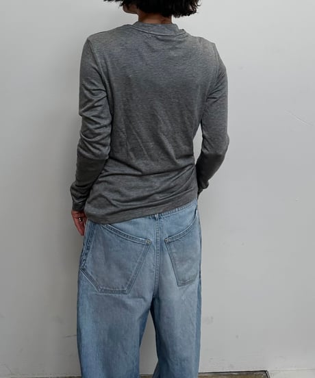 loose fitting long sleeve t gray