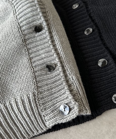 knit cardigan(gray/black)