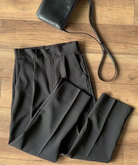 side slit slacks (black)