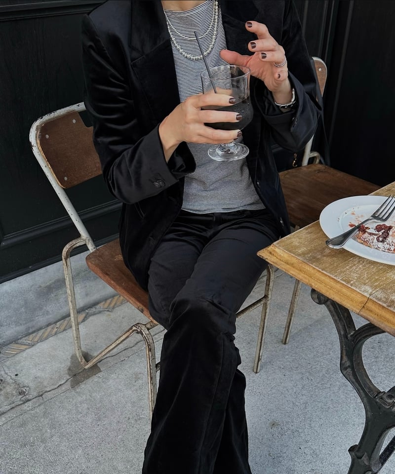 ok.soon×piccadilly velours jacket(black) | ok.soon