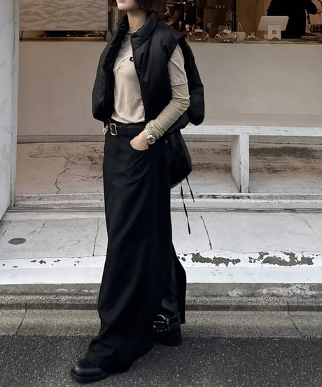 W name down vest black