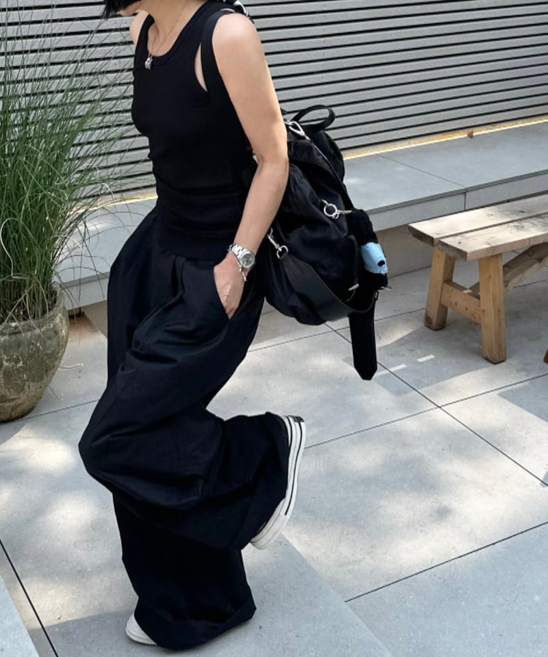 ok.soon×dickies wide chino pants (black) ok.soon◇ボトム/L