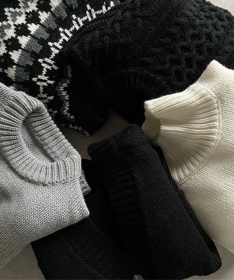 knit cardigan(gray/black)