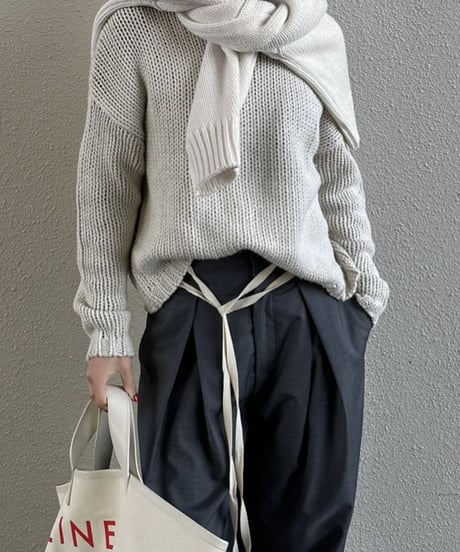 wool blend knit ivory