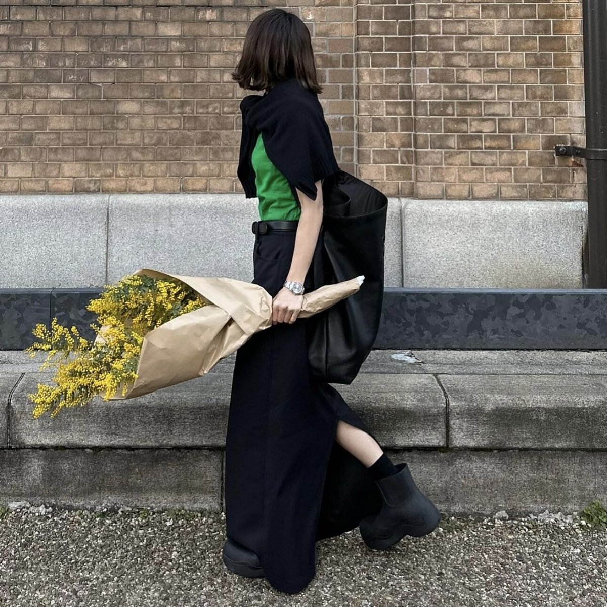 maxi skirt black | ok.soon