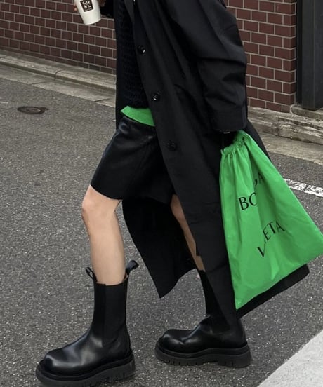 fake leather half pants