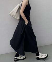 コットンギャザースカートwhite,black