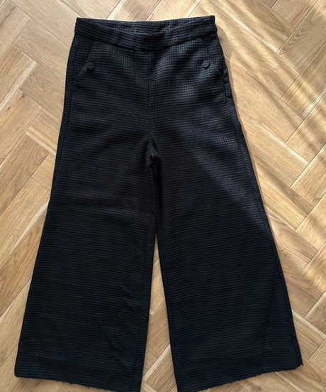 monotone tweed wide pants