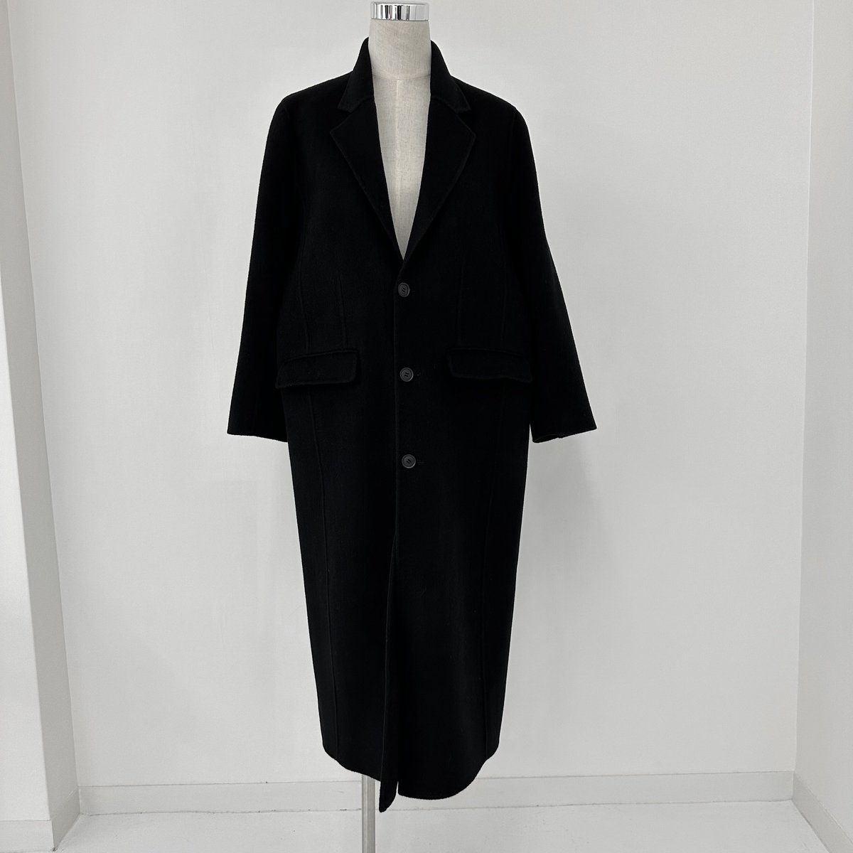 ok.soon gentleman wool coat black