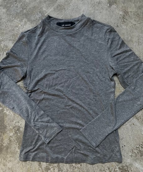 loose fitting long sleeve t gray