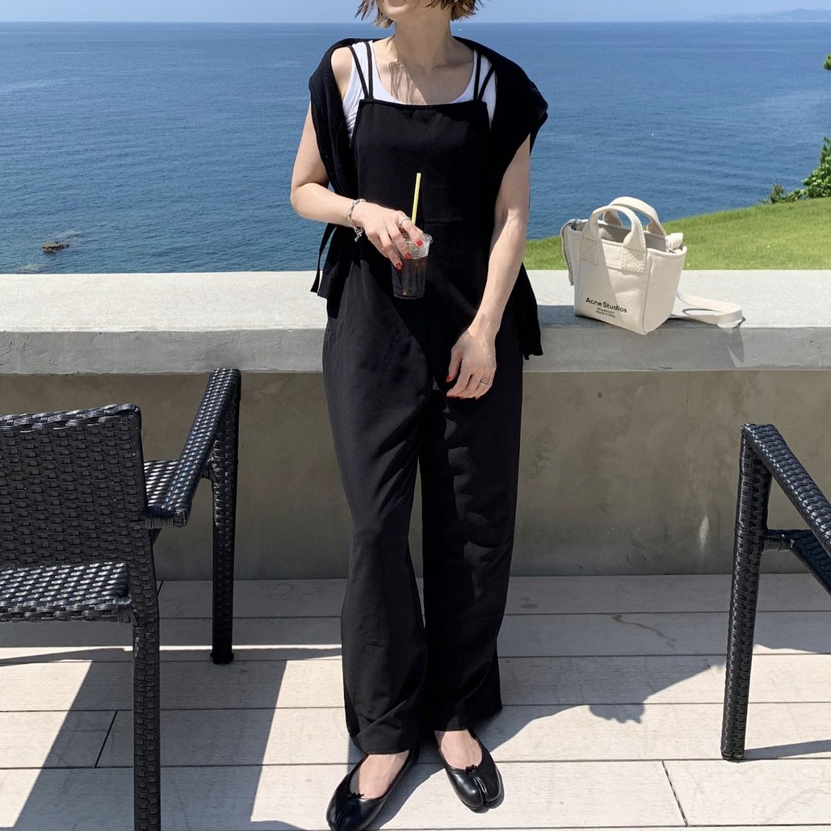 newサロペットblack  ok.soon オクスン newサロペットblack (レギュラー,ロングレングス) | ok.soon