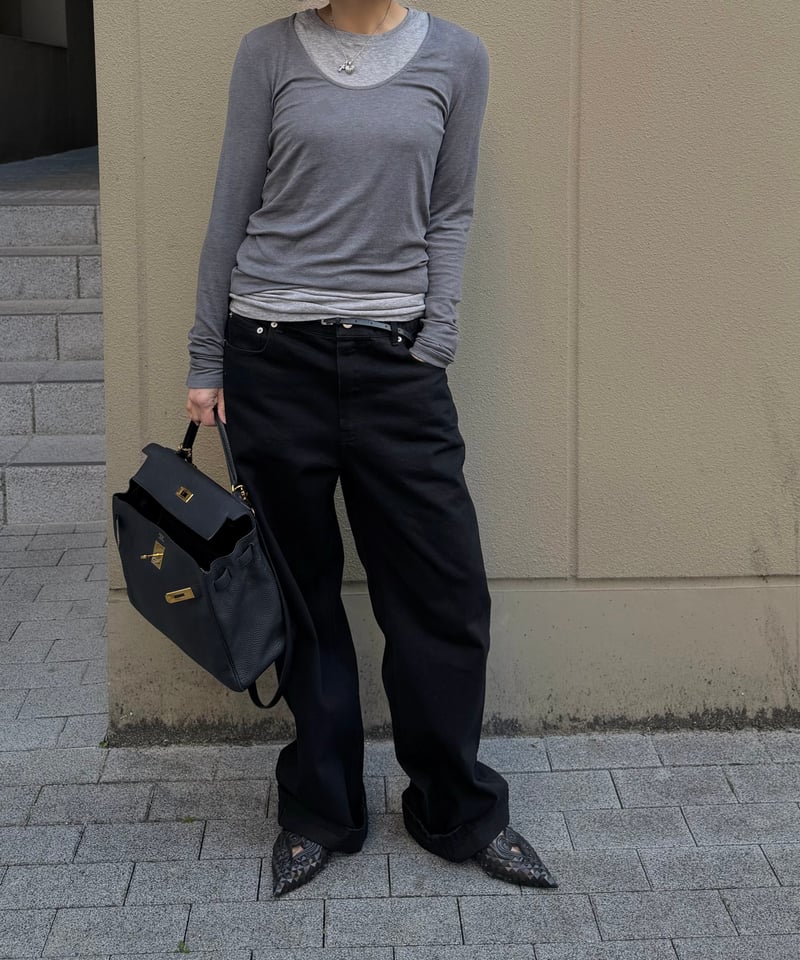 black cotton pants | ok.soon