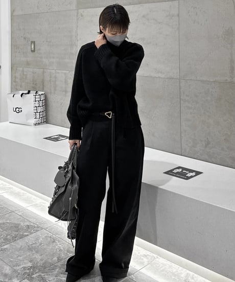ok.soon×dickies wide chino pants (black)