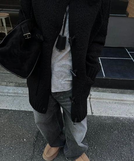 toggle button knit cardigan