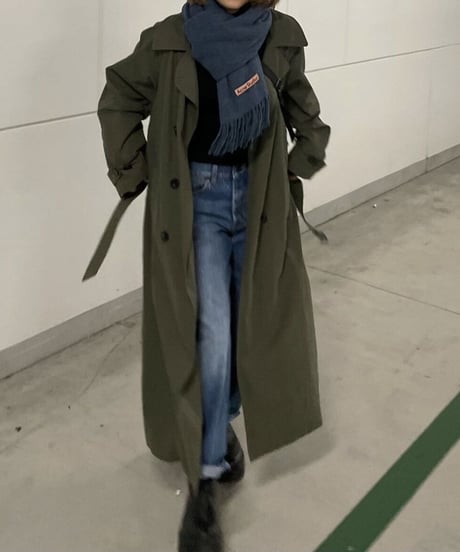 trench coat moss green (regular / long length)
