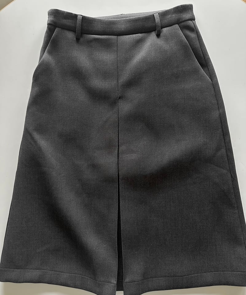 box pleats skirt gray | ok.soon