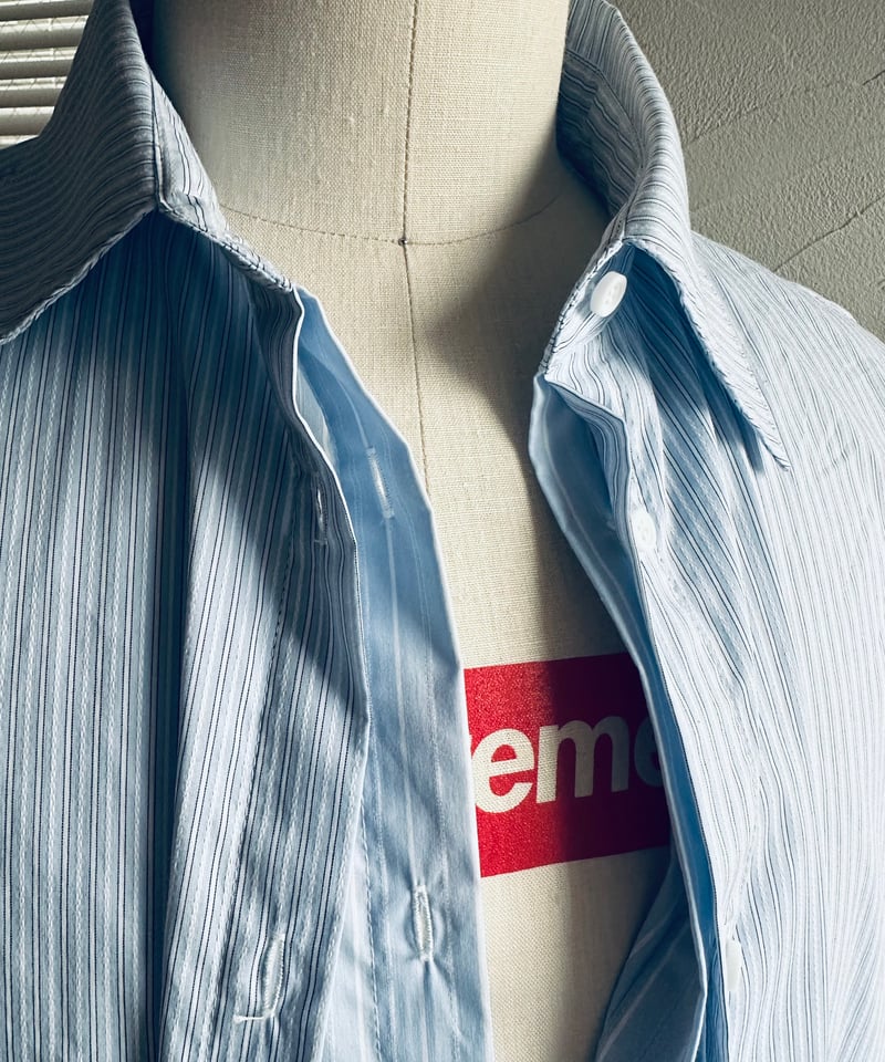 layered stripe shirt over size | ok.soon