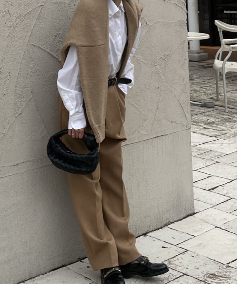 tailored slacks(black/camel) | ok.soon