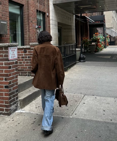classic suede jacket brown