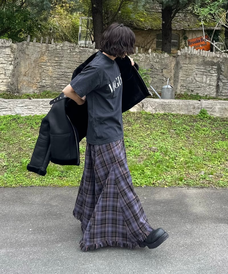 ok.soon チェック柄 ロングスカート tartan check long skirt | ok.soon