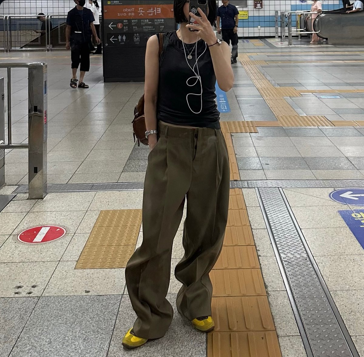 新品未使用ok soon☆1tuck casual まよう slacks khaki 