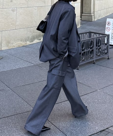 pinstripe tailored jacket