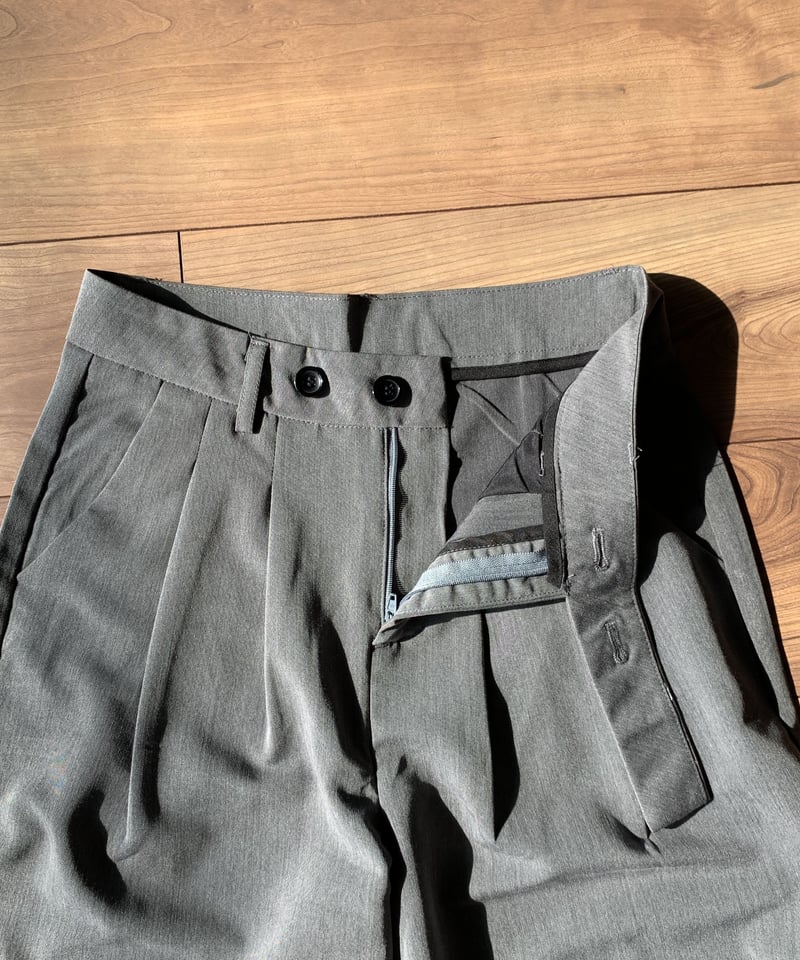 2ボタンワイドスラックスgray | ok.soon 2ボタンワイドスラックスgray | ok.soon