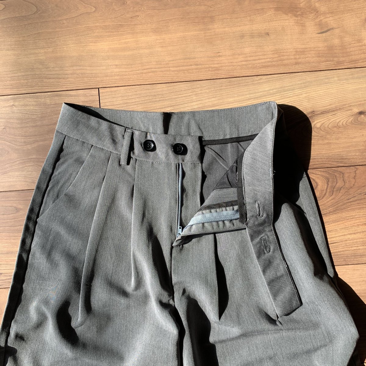 2ボタンワイドスラックスgray | ok.soon 2ボタンワイドスラックスgray | ok.soon