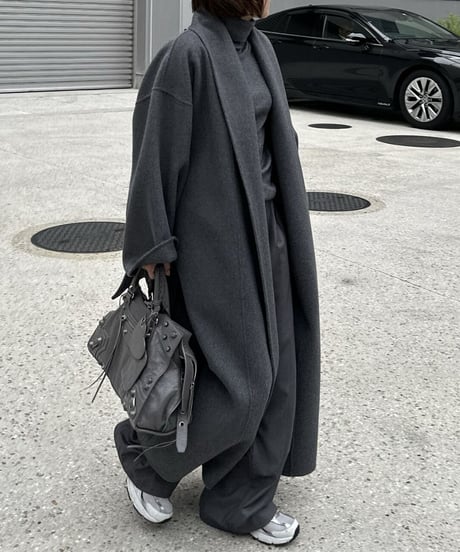 wool gown coat