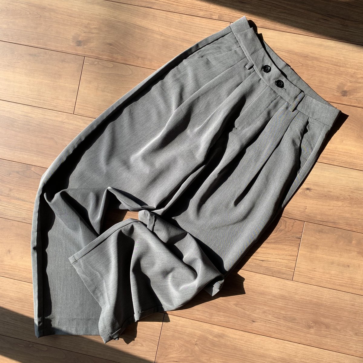 2ボタンワイドスラックスgray | ok.soon 2ボタンワイドスラックスgray | ok.soon