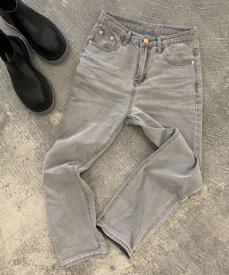 always 薄いグレー デニム Mサイズ ワイドウルトラハイデニム - グレー - レディース | H&M JP