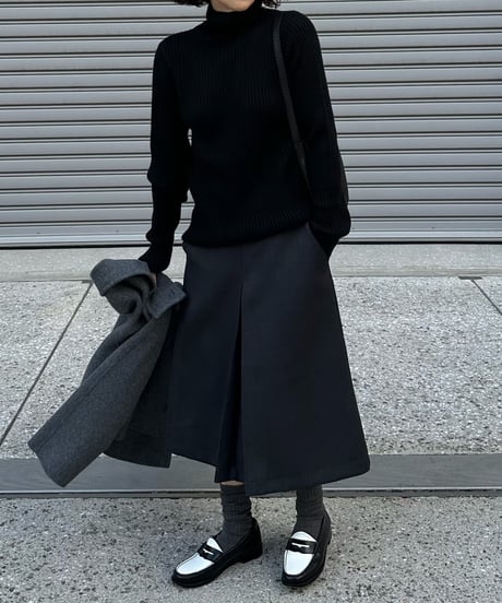 turtle neck rib knit