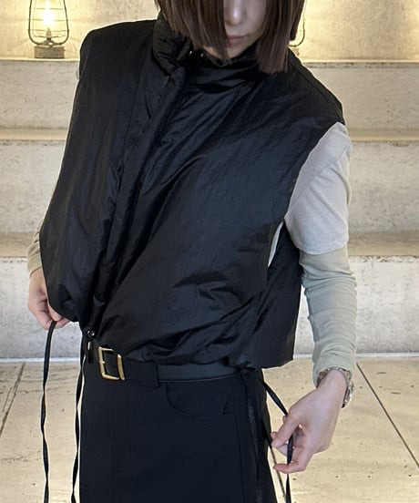 W name down vest black