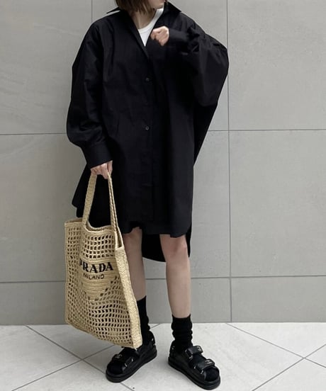 over long shirt (black)
