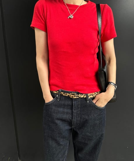 leopard leather belt