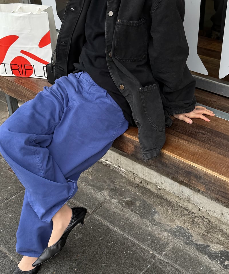vintage blue cotton pants | ok.soon