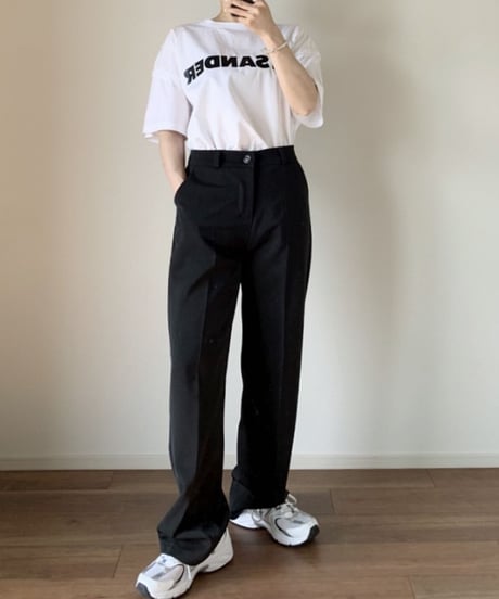 straight slacks (black)